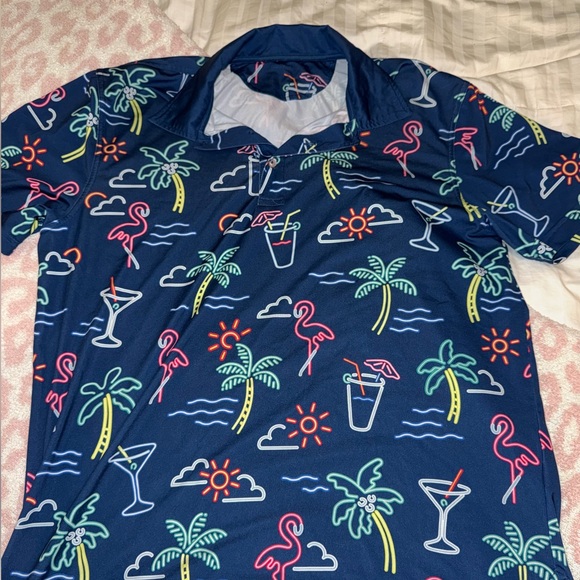 Chubbies Navy Neon Light Performance Polo - Picture 4 of 5